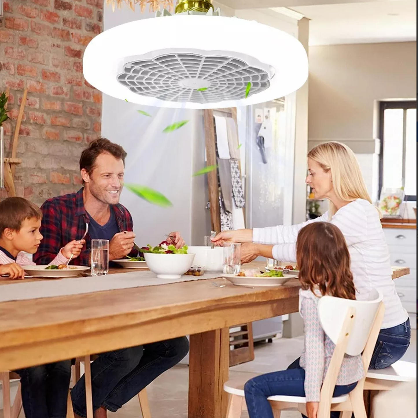 Lámpara De Ventilador Multifunción Foco Led De 30 W