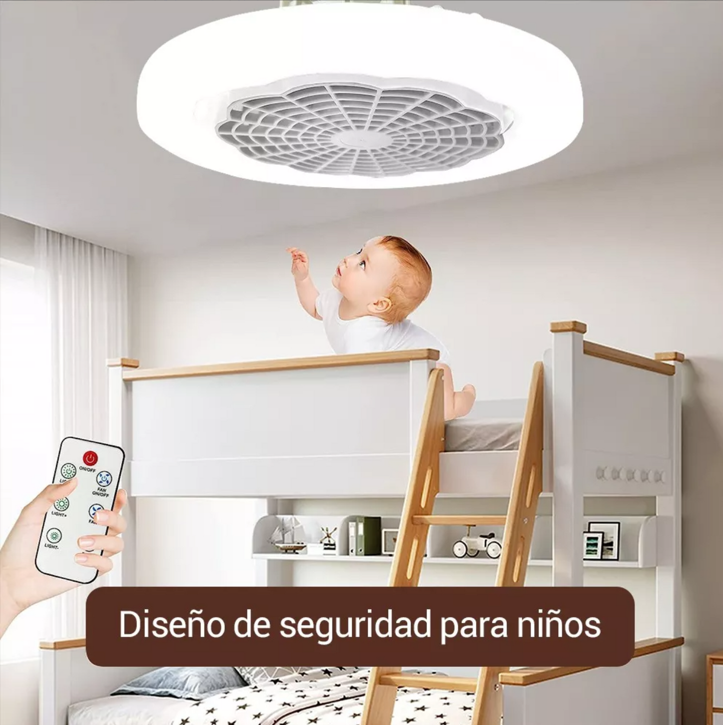 Lámpara De Ventilador Multifunción Foco Led De 30 W