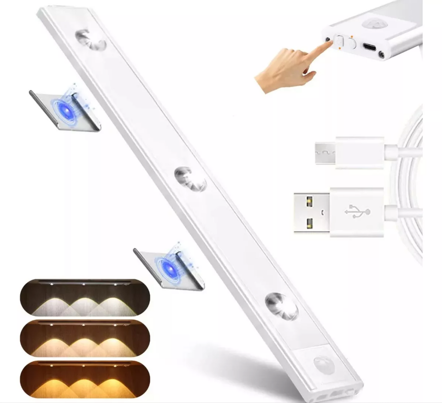 Barra De Luz Led Inteligente Con Sensor De Cuerpo Humano40cm