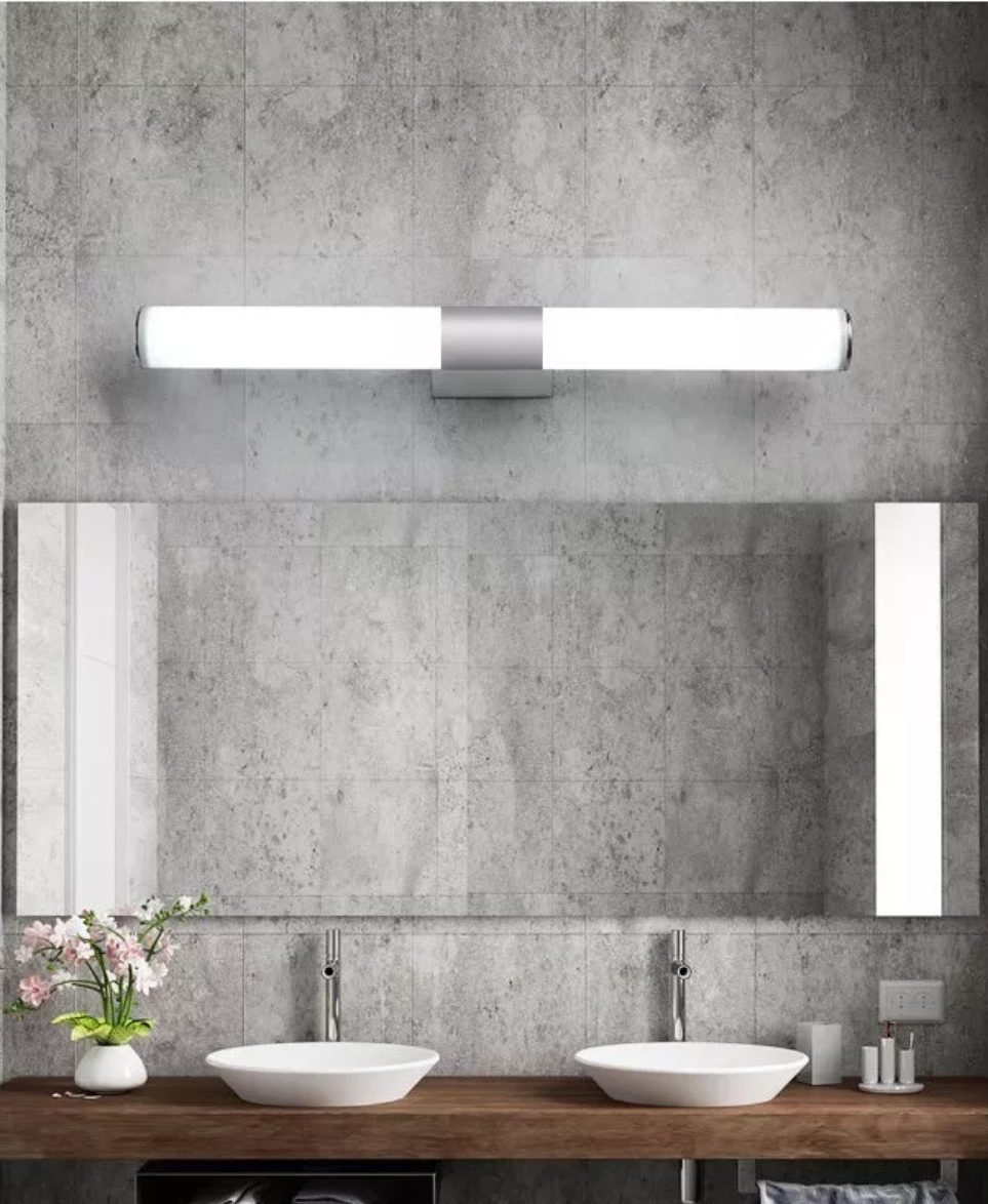 Lámpara Pared Espejo Baño Led, Luz Blanca Y Luz Cálida