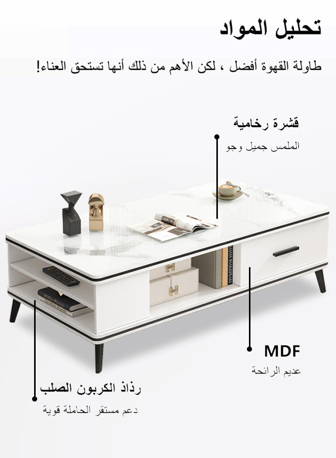 Coffee Table White 100x46x40 CM