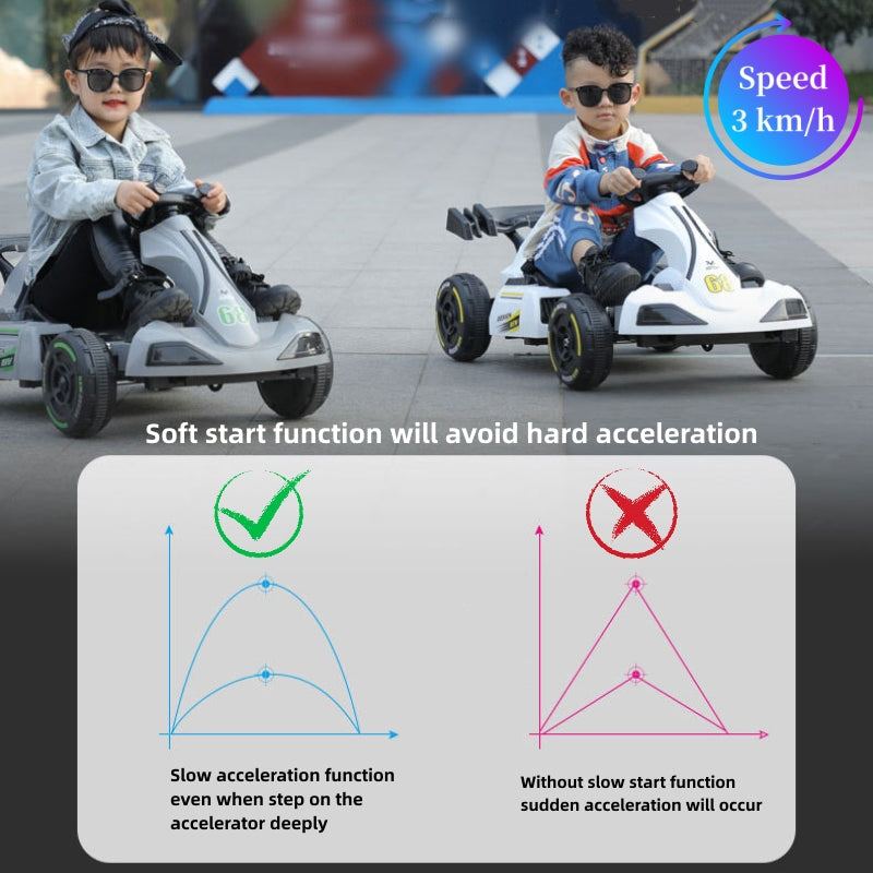 Go Kart para niños Paseo eléctrico multifunción en coche para niños