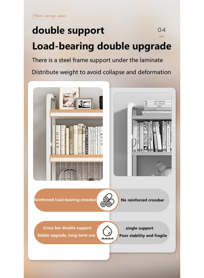 Double Layer Study Desk Bookshelf