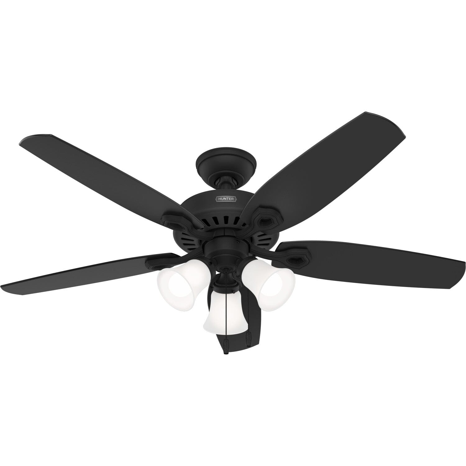 Builder ENERGY STAR DC with Light 52 inch Ceiling Fans Hunter Matte Black - Matte Black 