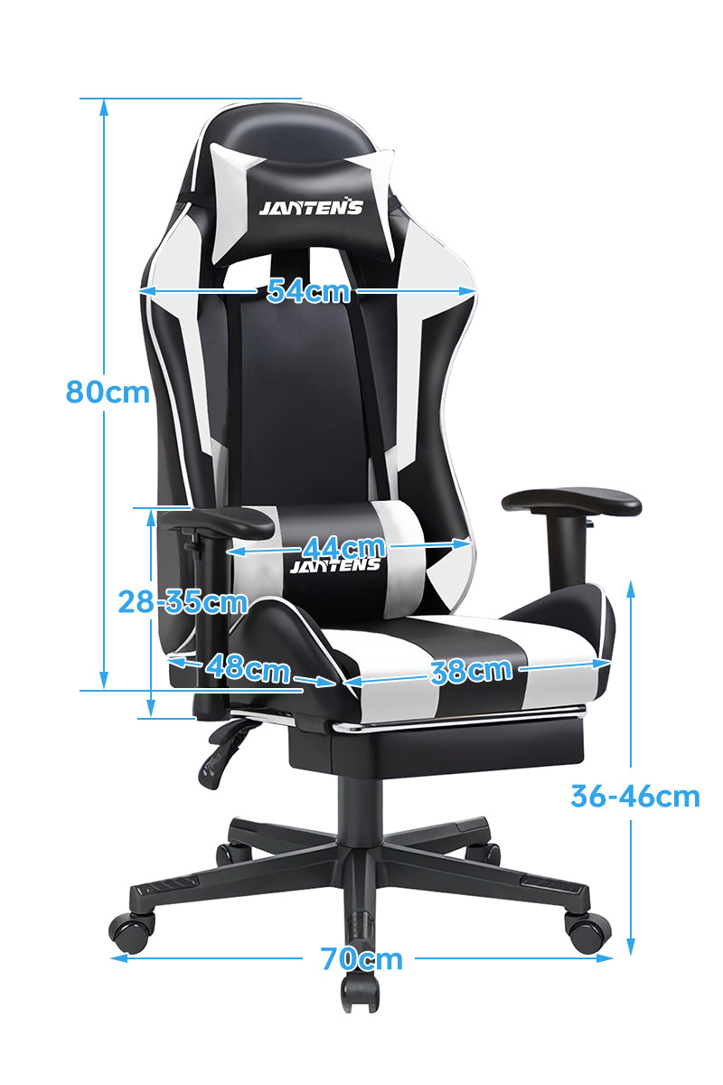 Silla Gaming con Pedal, Silla Gamer Ergonómica para Adultos, Silla de Cuero para PC de Oficina, Silla de Videojuegos Ajustable en Altura