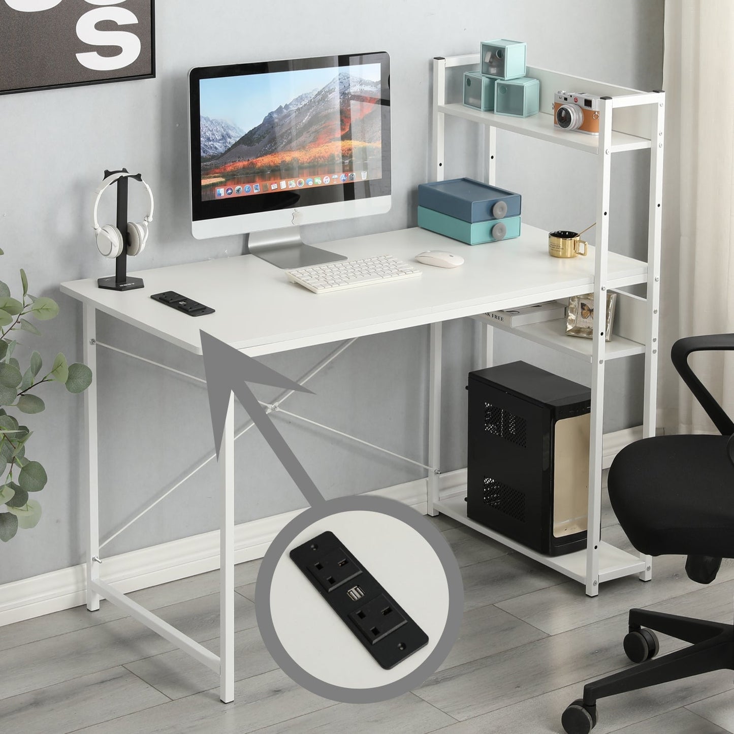 JANTENS Rechargeable Computer Desk